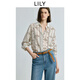 LILY2025秋新款萊賽爾亞麻復(fù)古波西米亞風(fēng)印花休閑薄款襯衫外套女 703米色 L