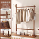 棲音閣實(shí)木掛衣架落地臥室家用衣帽架中式房間小型簡(jiǎn)易床邊掛衣服的架子