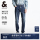 杰克·瓊斯（JACK&JONES）男裝春夏款男士牛仔褲貓須修身logo皮標(biāo)百搭潮流長(zhǎng)褲男224332016 中牛仔藍(lán)E41 中牛仔藍(lán)E41 34 180 W34/L32