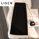 LISCN加厚西裝包臀裙半身裙女秋冬2026新款高腰顯瘦直筒中長(cháng)款開(kāi)叉一步 黑色[長(cháng)62cm] M