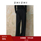 致知重磅新品| 雙聲子 通勤闊腿褲女25春季新款百搭仿醋酸休閑垂感褲 黛黑色 XS