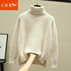 紅蜻蜓針織衫女2026年春季秋冬季新款女裝高領(lǐng)毛衣女長(cháng)袖加厚打底衫女士 白色 均碼 （適合80-130斤）