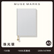 MUSEMARKSa5珠光質(zhì)感100g無(wú)酸紙加厚高檔筆記本本子皮面簡(jiǎn)約商務(wù)工作辦公會(huì )議記錄記事本日記本定制可印logo A5珠光銀