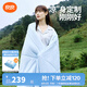 良良（liangliang）夏涼被 薄款涼感被中小學生大人空調(diào)被 夏季午睡蓋被嬰幼兒被子 柔風冰淇淋被·藍（180*200cm） 大尺寸空調(diào)被