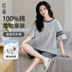 已朵2025年新款夏季純棉睡衣女短袖短褲大碼可外穿家居服套裝