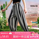 ASK JUNIOR線下同款女童褲子夏裝兒童波點(diǎn)滿印燈籠褲防蚊褲 黑色 160 