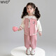 WVD大牌童裝女童套裝2025新款兒童春秋裝洋氣時(shí)髦寶寶洋氣休閑運動(dòng)秋 粉色 110cm 均碼