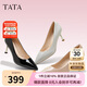 他她他她（TATA）尖頭高跟鞋女細(xì)跟單鞋女商場同款 黑色 34
