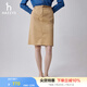 哈吉斯（HAZZYS）女裝 春秋款女士時尚H型及膝半身裙女ABQST0BAT03 米色BI 165/76A 44