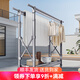 賓太晾衣架落地折疊陽(yáng)臺(tái)室內(nèi)掛衣架雙桿落地架鋁合金衣服架子 1.5米雙桿高度可升降-高級(jí)灰