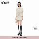 DZZIT地素短外套2024秋季新款都市感粗花呢小香風(fēng)上衣女 米白色 M