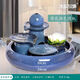 桌面飾品循環(huán)流水?dāng)[件客廳玄關(guān)辦公桌面帶霧轉(zhuǎn)運(yùn)珠流水器生財(cái)禮品 【禮物推薦】藍(lán)色（聚財(cái)流水）大號(hào)