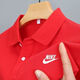 NBA VIBE-NIKE新款POO夏季運動(dòng)休閑針織透氣印花翻領(lǐng)短袖T恤上衣男女  2 NK-紅色【高質(zhì)量】 L 建議100-120斤