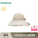 熱風(fēng)（Hotwind）帽子2025年夏季新款女士拼接盆帽度假風(fēng)漁夫帽復(fù)古鏤空大帽檐 03米色 F