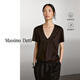 Massimo Dutti秋季新品2025女裝 休閑簡(jiǎn)約百搭款柔軟親膚純棉V領(lǐng)T恤 06831935 棕色 XS (CN 165/84A)尺碼偏大