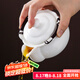唐豐羊脂玉白瓷手抓壺二才蓋碗防燙陶瓷泡茶壺 羊脂玉手抓壺