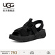 UGG夏季新款女士厚底露趾魔術(shù)貼休閑涼鞋 1167496BLK|黑色 36