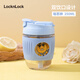 樂扣樂扣玻璃杯女生高顏值吸管水杯便攜KAKAO聯(lián)名新款咖啡杯子350ML藍(lán)色