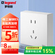 羅格朗（LEGRAND）電工電料明智Plus系列明裝薄款插座（明裝明線 無需底盒） 10A五孔二三插