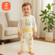 貝瑞加（Babyprints）兒童套裝男女寶寶純棉內(nèi)衣幼兒園睡衣打底上衣高腰褲2件 鹿100