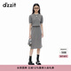 DZZIT【明星同款】地素針織衫2024秋季新款挑洞鏤空工藝上衣女 中灰色 XS