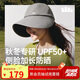 蕉下（beneunder）遮陽帽女棒球帽子男大帽檐防曬帽全臉遮陽鴨舌帽太陽帽25秋新品灰