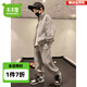 木木屋男童秋裝套裝2025新款兒童運(yùn)動(dòng)服春秋4-15歲中大童衣服衛(wèi)衣兩件套 灰色 160 尺碼13~14歲【150-160cm】/5