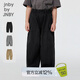 jnby by JNBY江南布衣童裝全棉直筒長褲純色舒適休閑春男女童兒童1O2E10680 001/本黑 160 cm