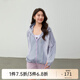 纖莉秀【戶外運(yùn)動防紫外線防曬服外套】纖莉秀大碼女裝胖mm2025夏裝新款 暗紫色 4XL