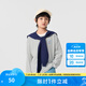 巴拉巴拉（BALABALA）童裝兒童長袖短袖t恤男童女童2025圓領(lǐng)百搭寶寶春秋打底衫簡約 209125100204白黑色調(diào) -中幼長袖 150