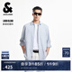 杰克·瓊斯（JACK&JONES）夏季男裝七分袖襯衫百搭精致刺繡泡泡紗簡約休閑上衣225331001 C39天藍(lán) L