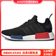 阿迪達斯 （adidas）NMD_R1織物TPU運動(dòng)日常支撐低幫生活休閑鞋男女同款黑紅藍 42(2/3)