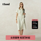 ELAND【亞麻＋棉】衣戀連衣裙女單排多扣翻領(lǐng)裙子2025夏季新款 乳白色(64)Cream S /160