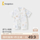 童泰（TONGTAI）嬰兒短袖連體衣夏季薄款寶寶可愛爬服兒童外出和服哈衣藍(lán)色59cm