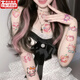 麗紗蓓兒紋身貼Hellokitty多巴胺防水持久少女兒童音樂節(jié)卡通可愛仿真貼紙 多巴胺kt貼紙【一套25張】