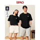 SPAOSP100%純棉短袖T恤男女2025夏季新款舒適親膚上衣SPDX25SD01XY 黑/象牙熊-貼布繡 L
