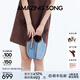 Amazing Song乙頌女包果籃包單肩斜挎包女時(shí)尚設(shè)計(jì)感菜籃子包小眾精致手提包包 牛仔藍(lán)