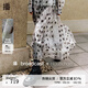播商場(chǎng)同款Houzichao聯(lián)名波點(diǎn)半身裙女長(zhǎng)裙BDR3BD1817 W24淺云花 S