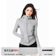 ICH MODE衛(wèi)衣女美式灰色連帽短款修身上衣秋冬運(yùn)動(dòng)開(kāi)衫緊身外套女裝 灰色 M
