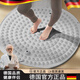 正芙堂指壓板腳底按摩腳墊穴位疏通腳心指壓板仿鵝卵石圓形墊慢跑墊腳底 冰川灰圓形直徑約55cm