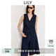 LILY2025夏新款復(fù)古工裝棉麻休閑百搭無(wú)袖V領(lǐng)牛仔馬甲背心女坎肩 419牛仔藍(lán) M