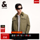 杰克·瓊斯（JACK&JONES）春季休閑仿羊羔毛翻領(lǐng)字母刺繡拉鏈夾克棉服厚外套男裝224457002 E06馬提尼橄欖 XL 185