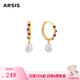 Arsis純真年代油畫復古耳圈女原創(chuàng)時尚簡約耳環(huán)耳飾送女友禮物 油畫復古耳圈