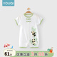 優(yōu)奇嬰兒衣服新中式連體衣夏季薄款新生兒哈衣中國風爬服夏裝萌寶熊貓 萌寶熊貓 73cm