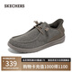 斯凱奇（Skechers）閃穿鞋男鞋夏季透氣休閑鞋一腳蹬商務(wù)板鞋軟底豆豆鞋帆布鞋210959