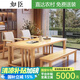 如臣實(shí)木書桌板桌辦公桌家用客廳會(huì)議長(zhǎng)條書桌餐桌學(xué)生電腦閱讀寫字臺(tái) 原木色 120*60*75 厚5CM