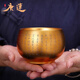 唐速高檔鎏金建盞主人杯送禮功夫茶杯弘一法師心經(jīng)茶碗品茗杯送禮 弘一心經(jīng)杯黃金盞