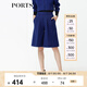 PORTS寶姿 秋季新品女裝簡(jiǎn)約A廓形闊腿七分褲SB9P015BZF010 深藍 S (4)