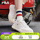 FILA 斐樂官方川行鞋F(xiàn)OSSO女鞋2025春夏帆布鞋休閑小白鞋