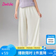 笛莎童裝女童2025夏季中大童芭蕾風(fēng)蝴蝶結(jié)闊腿褲 米色 160